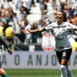 Miriã comemora primeiro gol na Arena e celebra maior goleada da história do estádio do Corinthians
