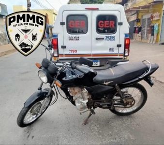 Motocicleta roubada em Montes Claros, Norte de Minas