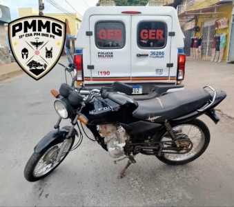 Motocicleta roubada em Montes Claros, Norte de Minas