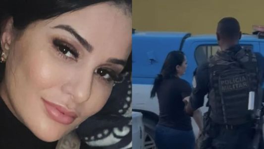 Momento em que Anne Casaes é presa no Rio de Janeiro