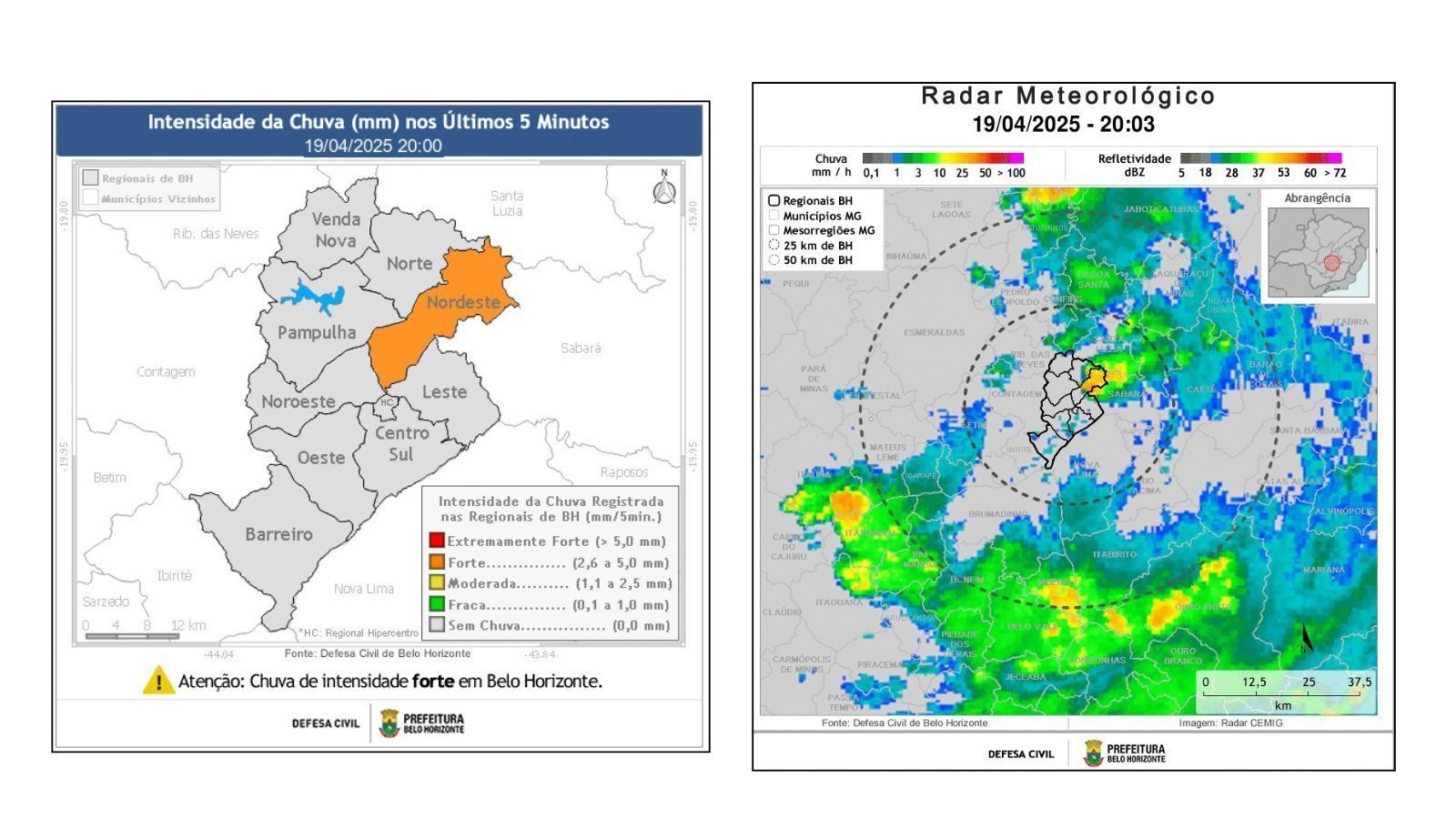 Chove forte em BH; volume de chuva previsto para hoje equivale a todo o mês de abril