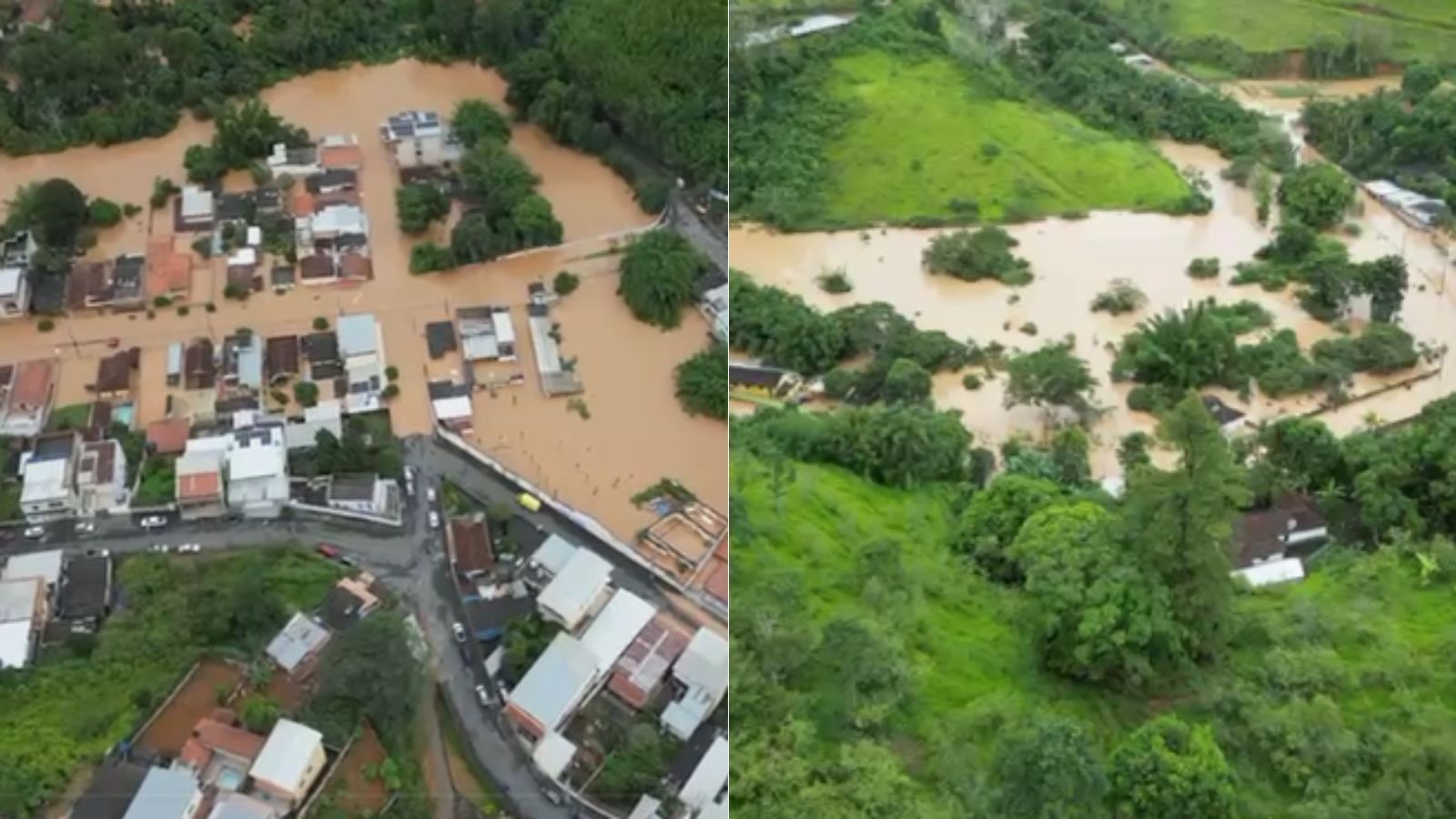 Tragédia na Zona da Mata: vídeos aéreos mostram a dimensão da destruição em Matias Barbosa