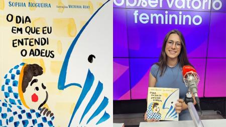 Sophia Nogueira com seu livro “O dia em que eu entendi o Adeus”