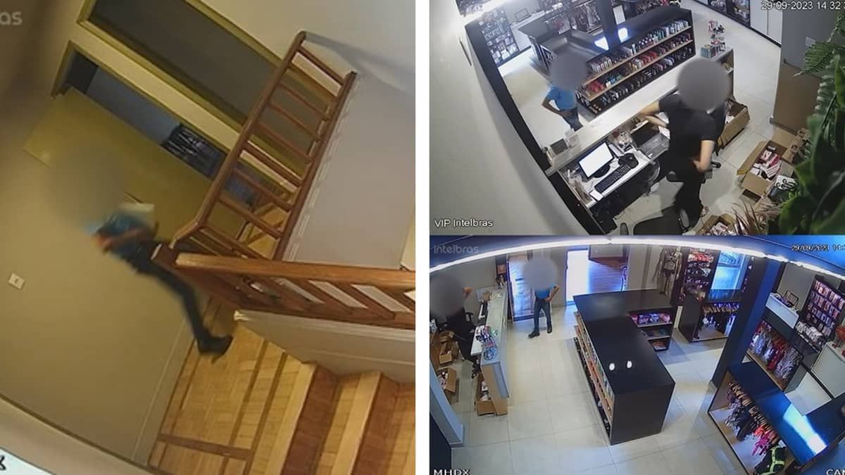 Vídeo: Idoso pede para usar banheiro de sex shop e é suspeito de furtar notebook