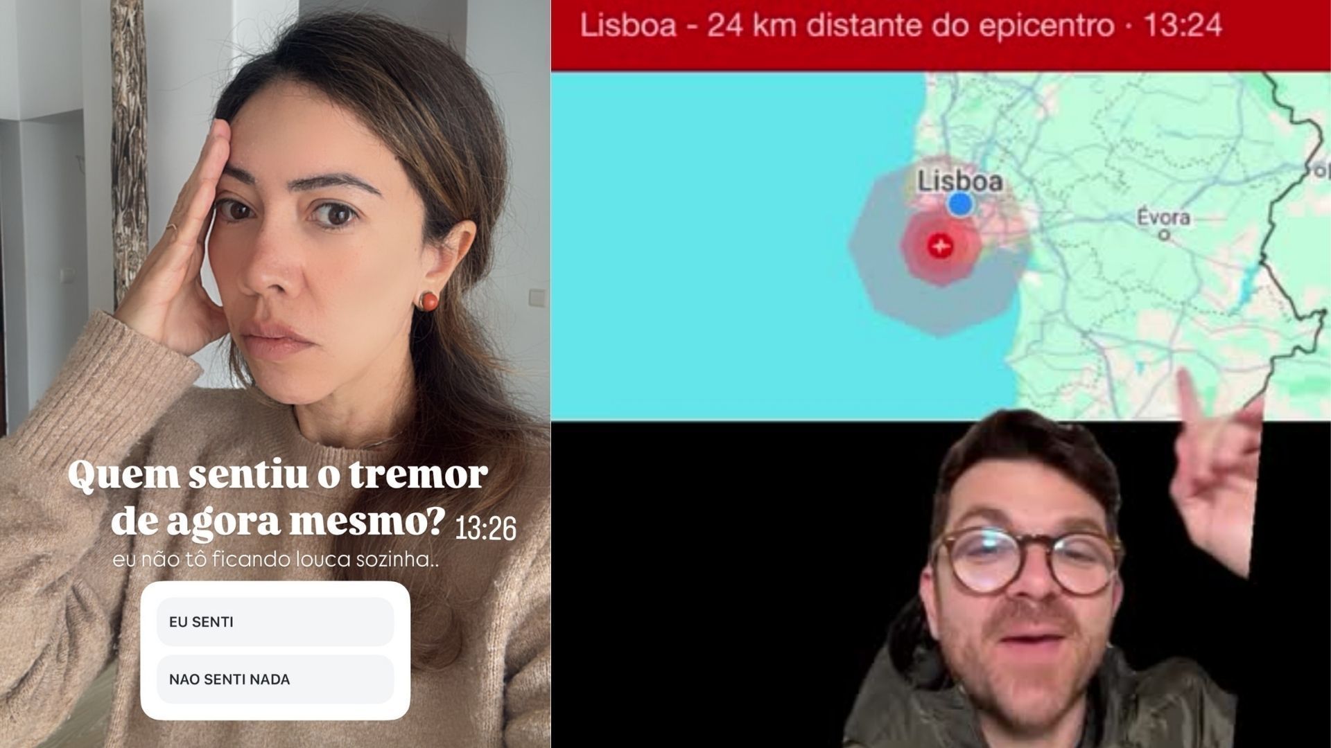 Brasileiros relatam o que sentiram durante terremoto em Lisboa: 'do nada tudo começou a dar uma tremida'