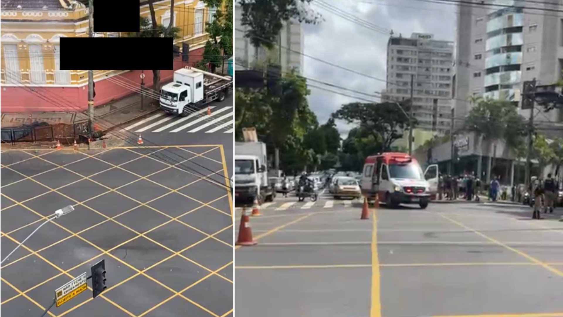 Explosão em obra na Avenida Álvares Cabral, no Centro de BH, assusta pedestres e impacta o trânsito