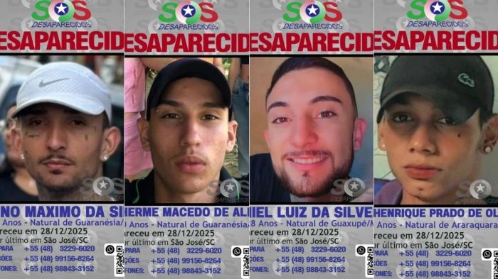 Jovens desaparecidos em SC Jovens desaparecidos em SC