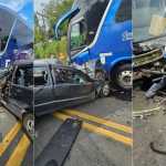 Colisão entre carro e ônibus deixa um homem morto no interior de MG