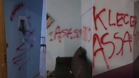 Apartamento de síndico foi vandalizado