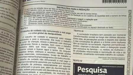 Redação do Enem será realizada neste domingo (9)