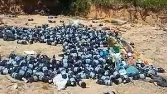 Morador filmou centenas de frascos de antisséptico descartados em lote