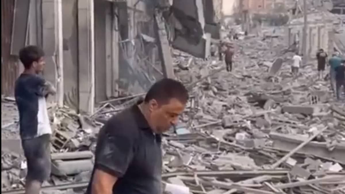 Cidade na Faixa de Gaza vira ruína com resposta de Israel ao Hamas