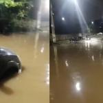 Forte chuva deixa ruas e casas alagadas em Sabará, na Grande BH