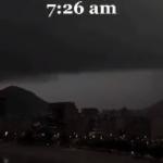 Tempestade faz dia virar noite no Rio de Janeiro