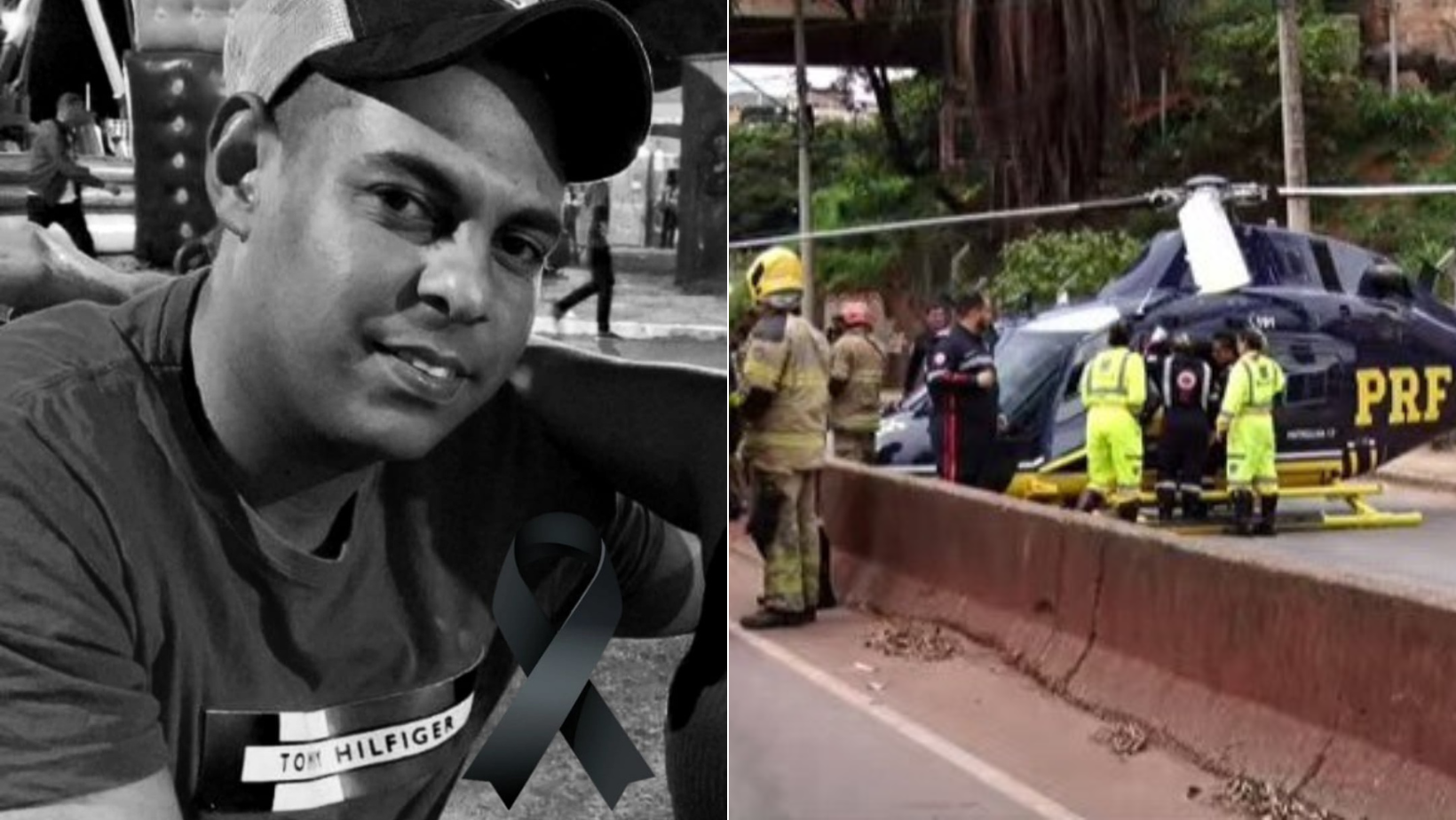 Morre motorista socorrido por helicóptero da PRF que fez pouso forçado em BH