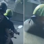 Vídeo: motociclista é flagrado usando melancia como capacete em rodovia do RJ
