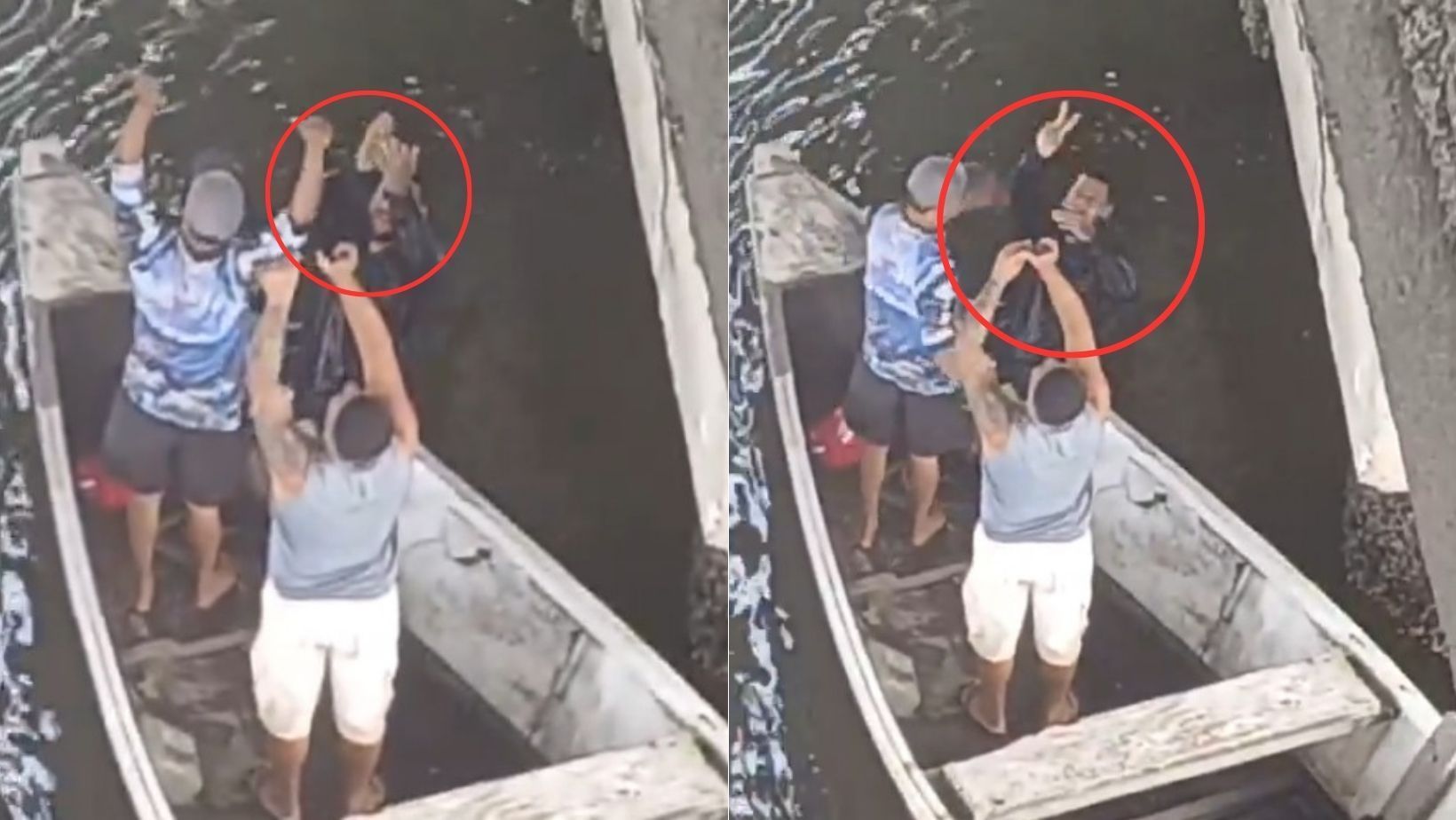 Vídeo: motociclista cai na Baía de Guanabara e é resgatado por barqueiros no Rio de Janeiro