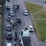 Motociclista fica gravemente ferido ao ser atropelado por carro na BR-040