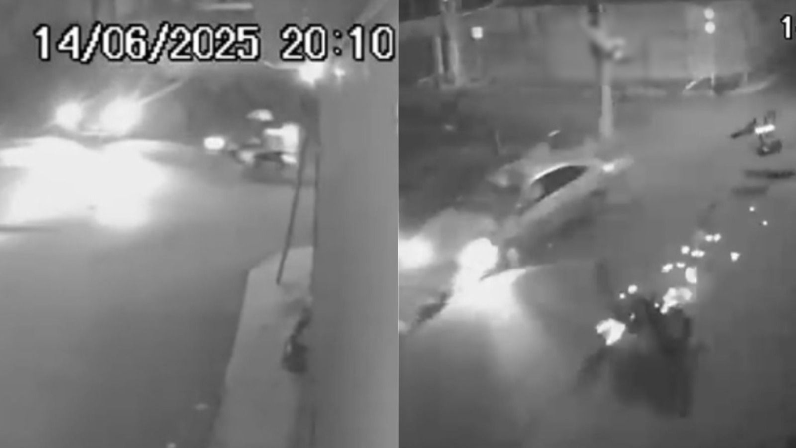 Motociclista morre após ser atingido por carro e 'voar' em poste no Padre Eustáquio, em BH; vídeo