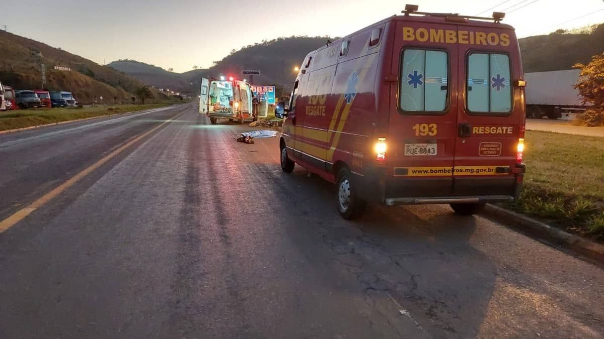 Motociclista morre em acidente na BR-116 no interior de Minas