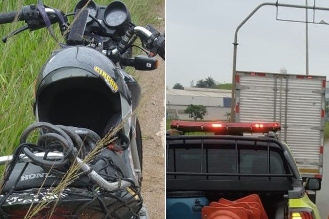 Motociclista de app sem CNH se envolve em acidente que deixa passageiro ferido na Via Expressa