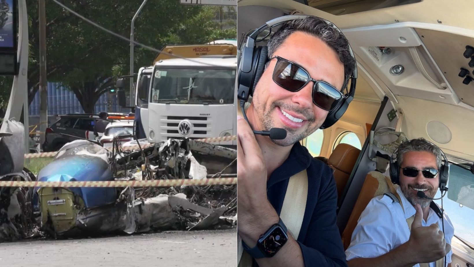 Motorista de ônibus atingido por avião em SP detalha como tudo aconteceu 'Cinto travou'