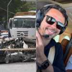 Motorista de ônibus atingido por avião em SP detalha como tudo aconteceu 'Cinto travou'