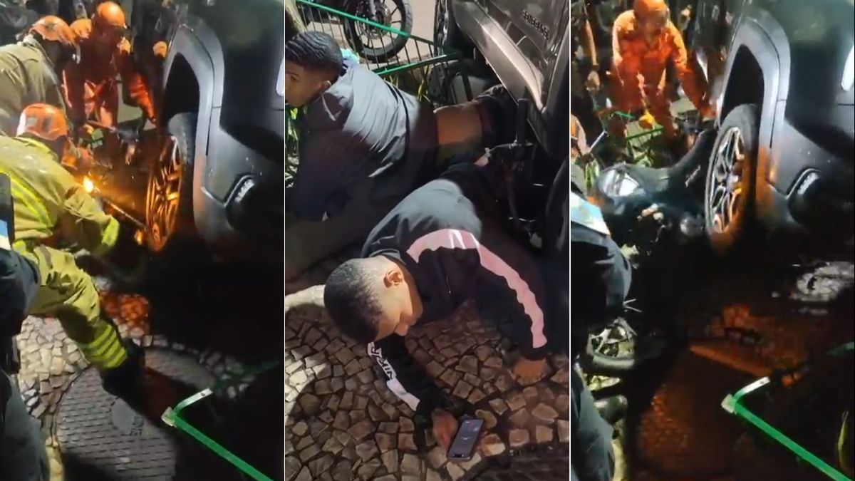 Vídeo: motorista de Renegade reage a assalto e prensa criminosos embaixo do veículo no Rio