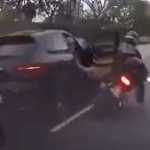Vídeo: motorista distraído derruba duas motos e causa dois acidentes em 15 segundos