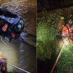 Motorista embriagado perde o controle do carro, capota e cai no Rio Arrudas, em BH