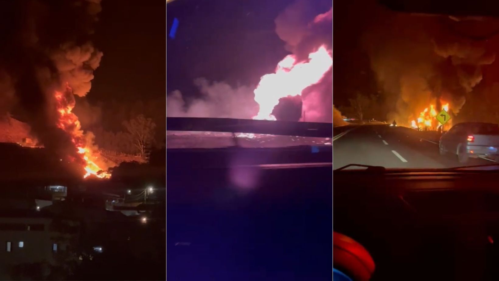 Motorista morre após caminhão-tanque tombar e explodir às margens da BR-381; vídeo