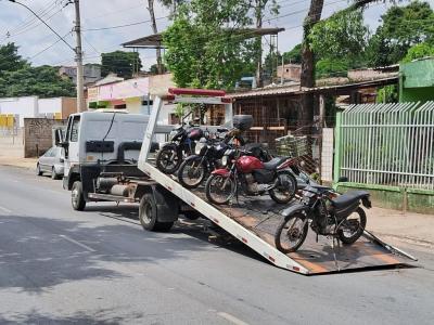 motos apreendidas pela PM em rolezinho