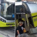 Vídeo: dois ônibus do Move batem e bloqueiam pista exclusiva em BH