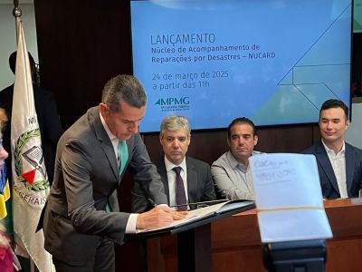 Cerimônia de lançamento do Núcleo de Acompanhamento de Reparações por Desastres (Nucard) no MPMG