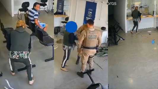 Mulher destrói farmácia municipal e é presa em Santa Catarina.