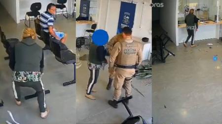 Mulher destrói farmácia municipal e é presa em Santa Catarina.