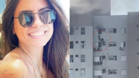 Mulher que ficou pendurada em ar-condicionado durante incêndio teve 63% do corpo queimado