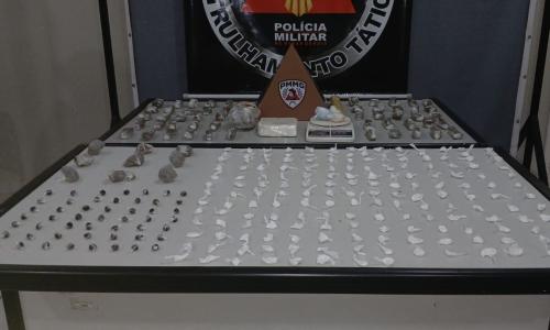 muriaé grande apreensão de drogas - Divulgação PMMG