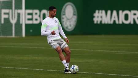 Murilo treinou com o elenco do Palmeiras após recuperação de lesão