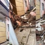 Muro de casa interditada por risco de desabamento no Primeiro de Maio cai durante chuva em BH