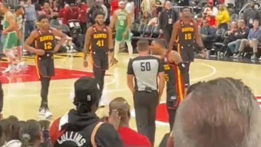Murray partiu para cima da arbitragem após derrota do Hawks por 129 a 121 para o Celtics