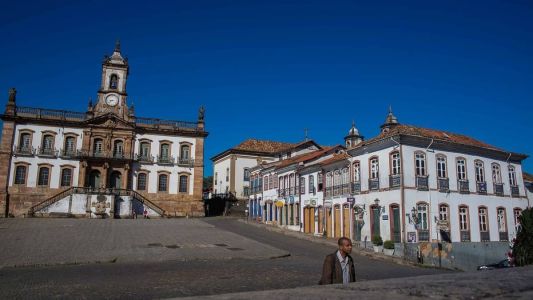 Museu da Inconfidência, em Ouro Preto, durante a cerimônia do 21 de abril de 2020
