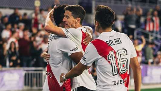 Nacho fez sua reestreia pelo River Plate, da Argentina, em amistoso contra o Vasco