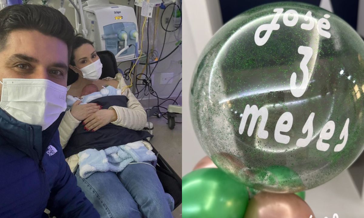 Filho de Nadja Haddad completa 3 meses após morte do irmão gêmeo