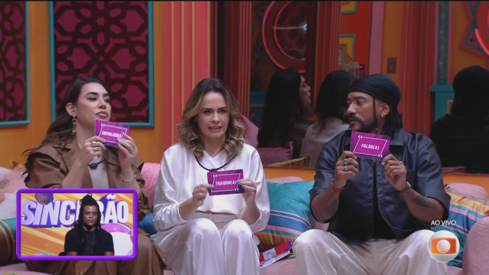 Naiara, Ana Paula Renault e Ricardo Alface avaliaram o posicionamentos dos participantes do BBB 25 no Sincerão