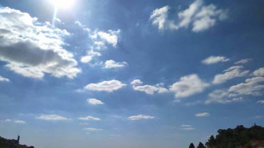 Não há previsão de chuva e o dia será de sol e céu com poucas nuvens