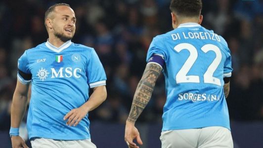 Stanislav Lobotka e Giovanni Di Lorenzo em Napoli 1 x 0 Sassuolo, pelo Italiano 2025/2026