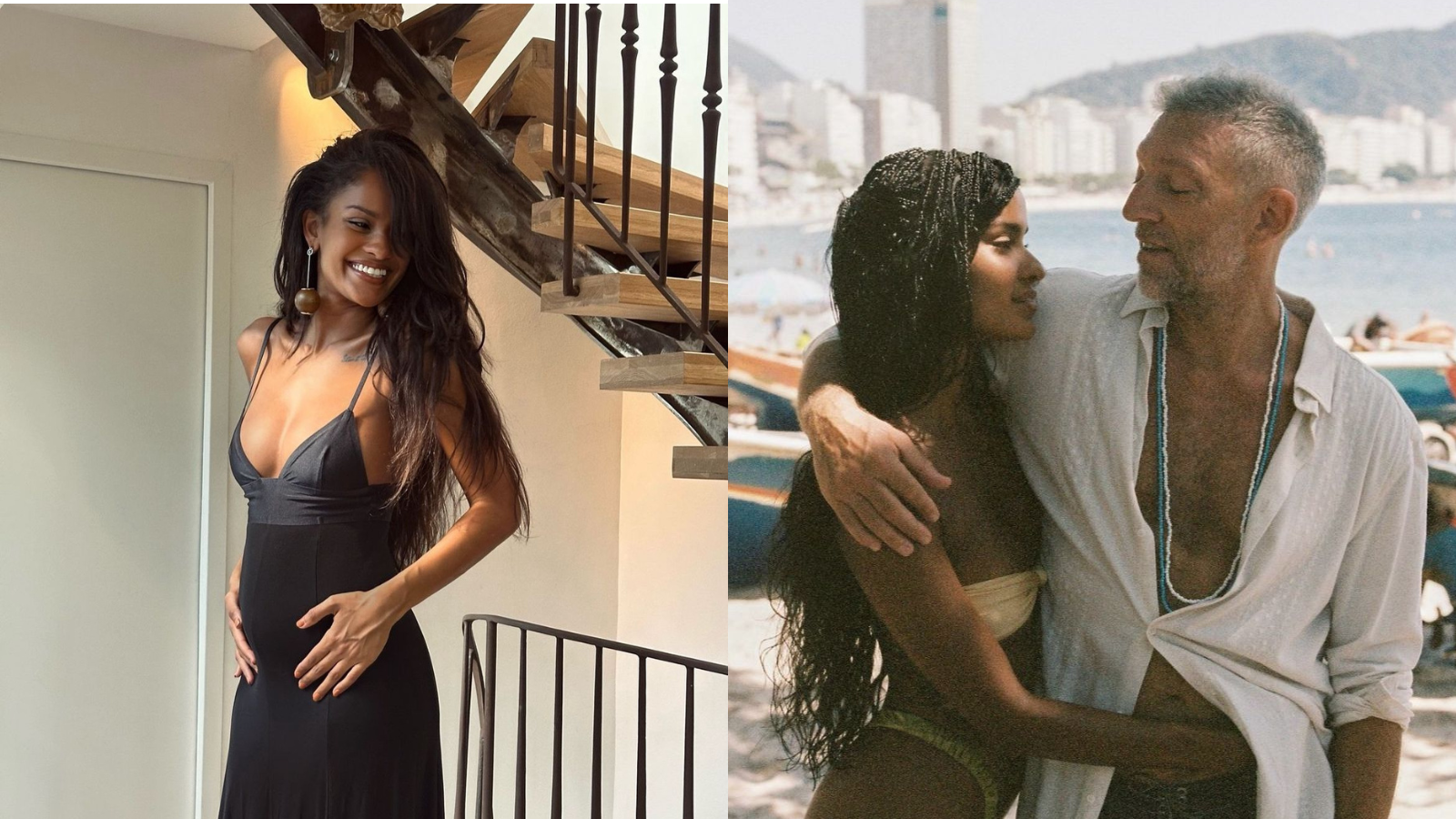 Modelo Narah Baptista anuncia primeira gravidez com ator Vincent Cassel