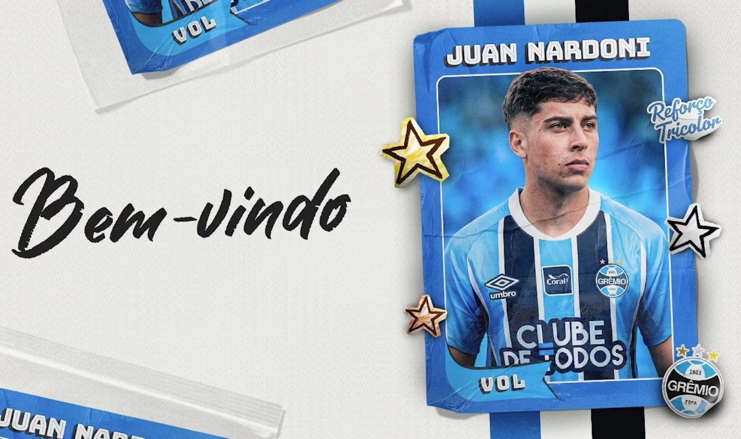 Grêmio anuncia contratação do volante Juan Nardoni, ex-Racing