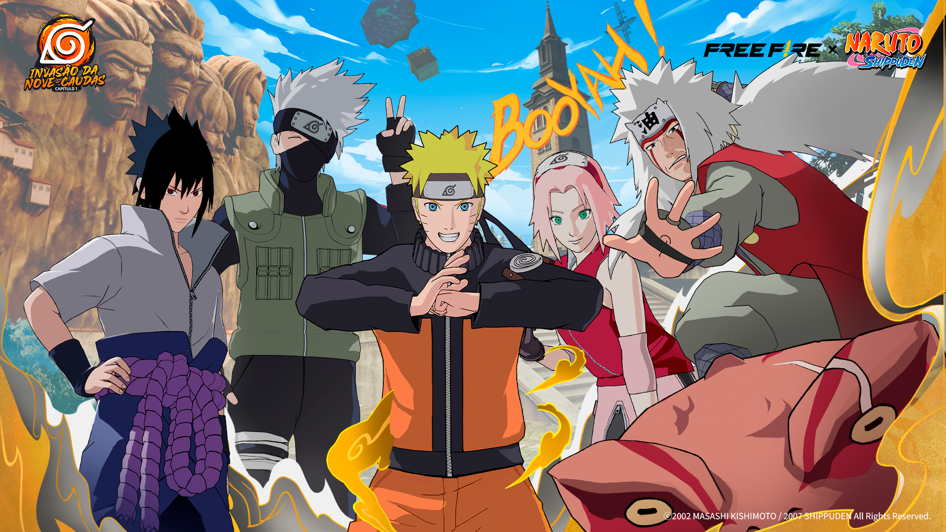 Personagens de NARUTO chegam ao Free Fire em colaboração inédita